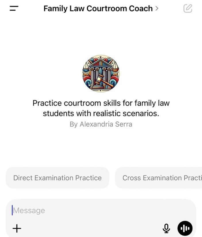 Family Law Courtroom Coach chatbot
