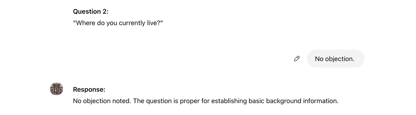 Question and response