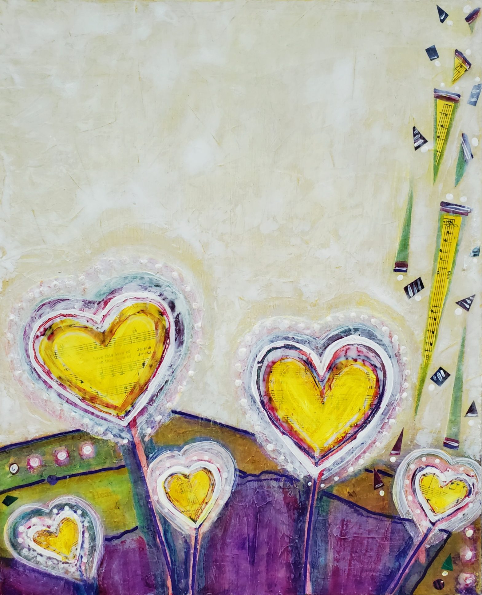 Music Downin My Heart by Kelley Batson-Howard, 20 × 16 in