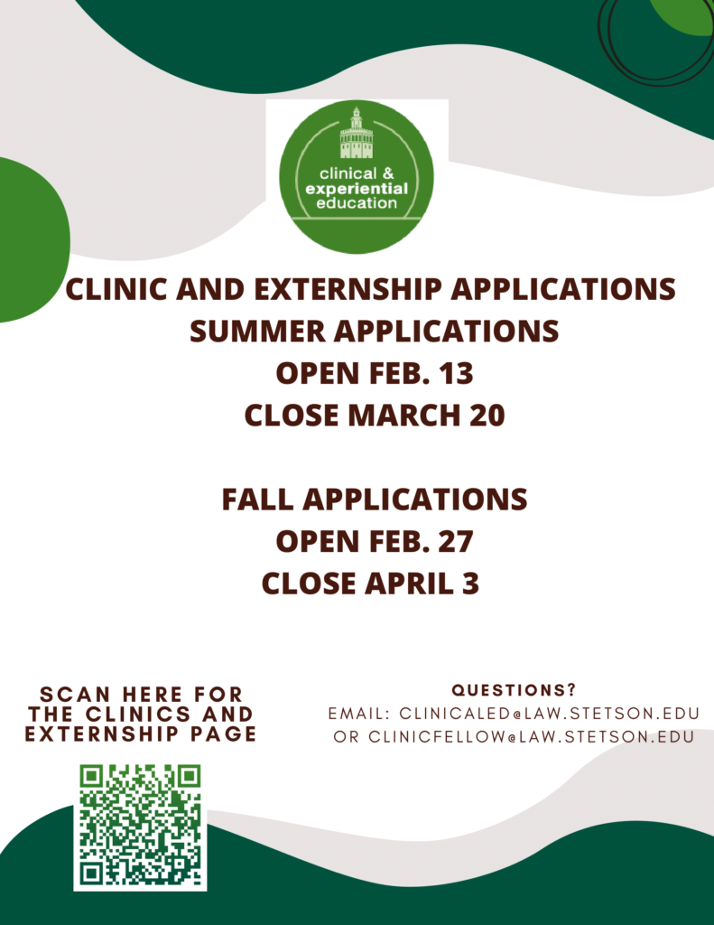 Clinics and Externships flyer