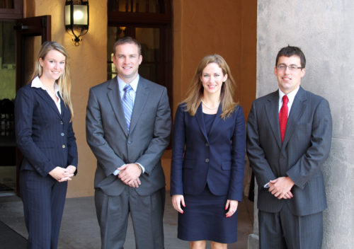 Best Brief team from Charleston School of Law, (L-R): Suzanne Hogg, Chuck Dukes, Angel Daniels and Kevin Pratt.