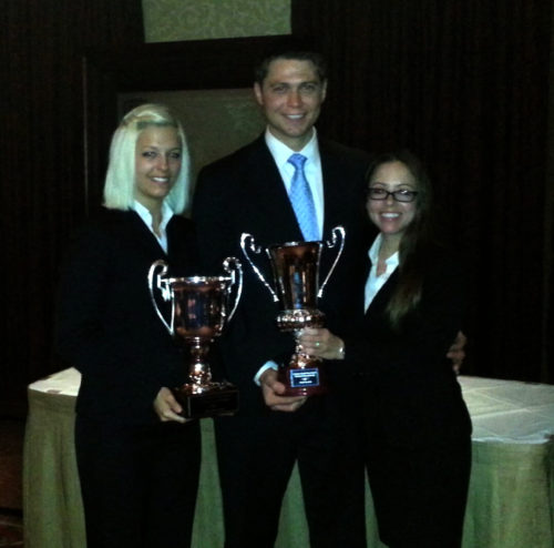 (L-R): Erin Okuno, Chad Burgess and Morgan Vasigh won the Best Brief Award at the prestigious Andrews Kurth Moot Court National Championship.