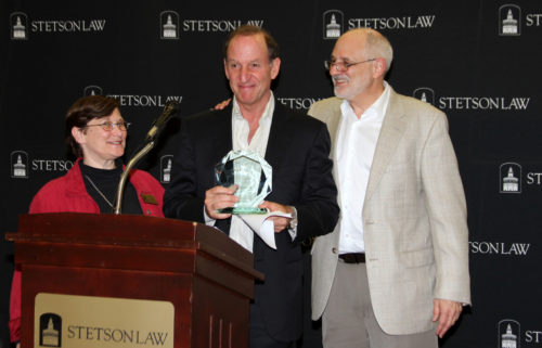 (L-R): Gary R. Trombley Family White-Collar Crime Research Professor Ellen Podgor, Abbe David Lowell, Norman Reimer, and executive director of the National Association of Criminal Defense Lawyers.