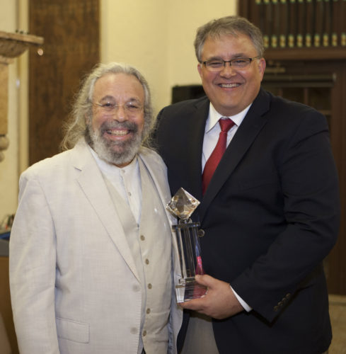 (L-R): Joshua Karton with Professor Charles Rose during the Educating Advocates: Teaching Advocacy Skills Conference.