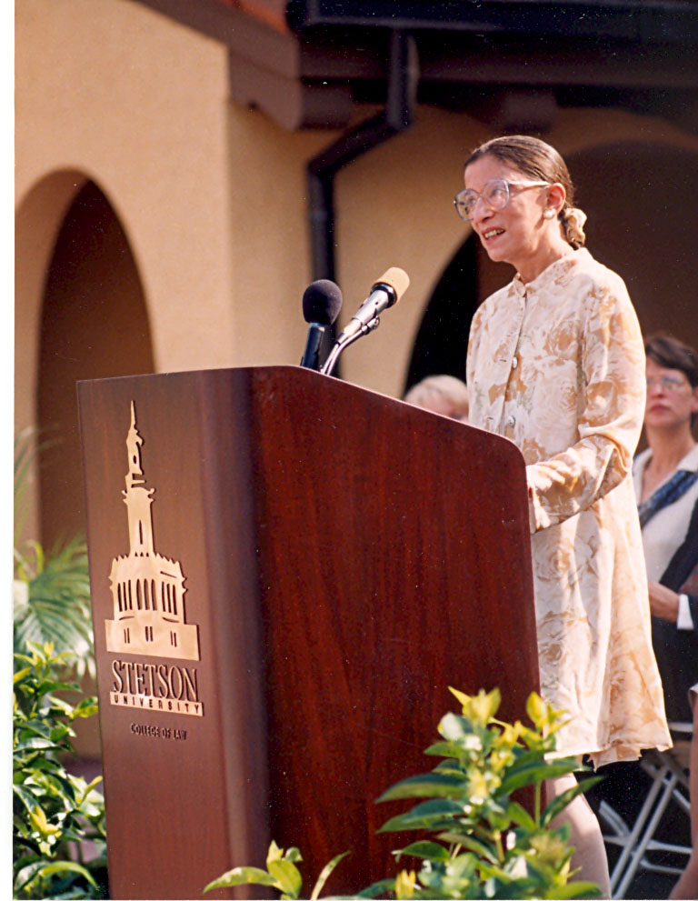 Justice Ruth Bader Ginsburg speaks at Stetson Law.