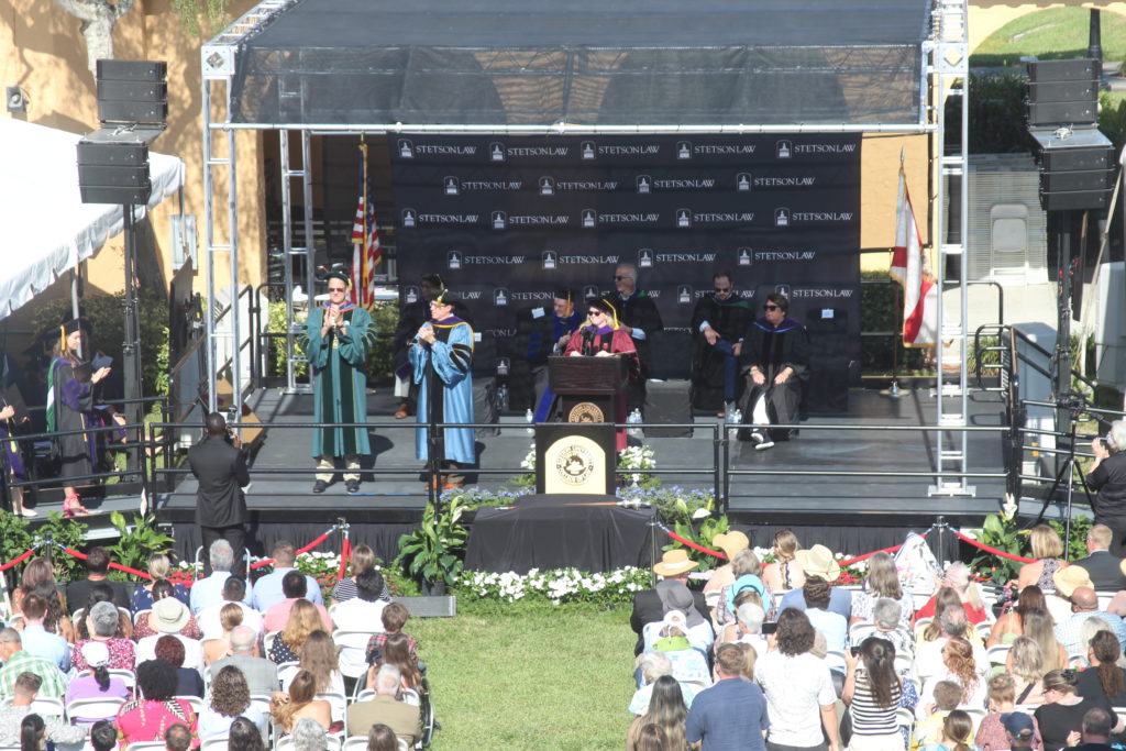 An overhead view of the Spring 2023 Commencement Ceremony