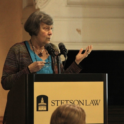 Peggy Strand spoke at Stetson Law on Jan. 17.