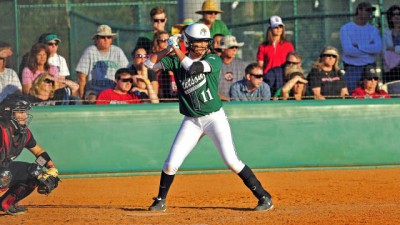 Sophomore shortstop Demi Meza (Oxnard, Calif.) tied a Stetson school-record by hitting three home runs Wednesday afternoon, but the Hatters fell 6-4 to visiting Marshall in a non-conference contest at Patricia Wilson Field. Photo by David S. Williams