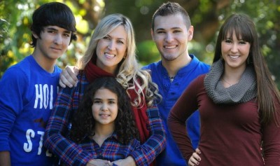 Caroline Skinner with her four children.