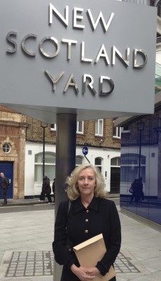 Law Professor Carol Henderson at Scotland Yard. 