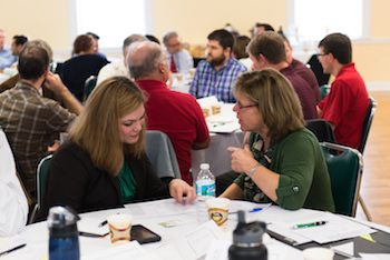 Faculty and staff learned through interaction with each other. (Photos by Lisa Yetter)