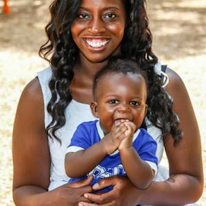 Student Starcee Brown and son Brynson. Photo courtesy Starcee Brown.