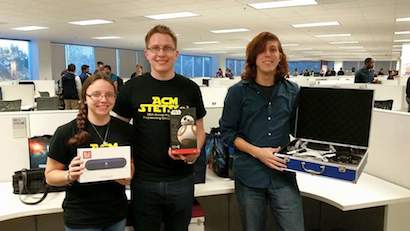 Null Pointer Exception team members (L to R) Kathryn Sarullo, Joshua Letcher, Shayne Fitzgerald.