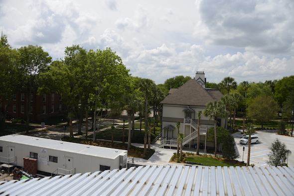 DeLand Hall, as seen from the third floor of the Rinker Welcome Center.
