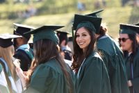 Stetson graduates at outdoor ceremony.