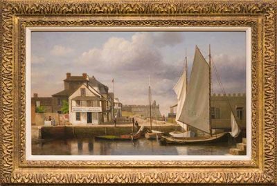 Picture of 1885 oil painting of St. Augustine waterfront