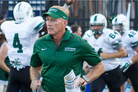 Roger Hughes, head coach, Stetson football