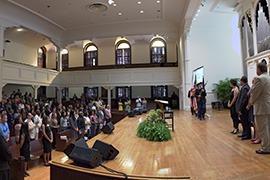 Naturalization Ceremony in Lee Chapel, Elizabeth Hall