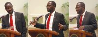 Sen. Peter Anyang' Nyong'o, Ph.D., senator from Kenya, speaks at Stetson University Sept. 20, 2016