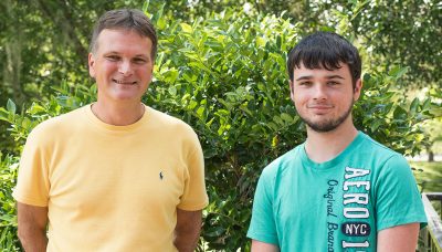 Computer science and math Professor Dan Plante knew student Richard Roe, right, and Sebastian Florez had stumbled onto a computer code that was "very dangerous and very destructive."