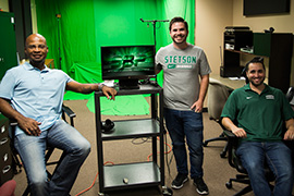 From left, Jeff Taylor, David Maisel and Matt Osbourne of Stetson Broadcast Productions