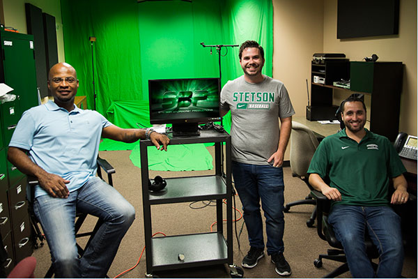 From left, Jeff Taylor, David Maisel and Matt Osbourne of Stetson Broadcast Productions 