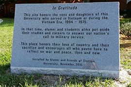 Granite marker remembering Vietnam