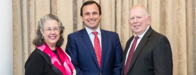 Stetson President Wendy B. Libby, Ph.D.; Daryl Tol, President and CEO of Florida Hospital, Central Region; and Dr. David Greenlaw, President of ADU.