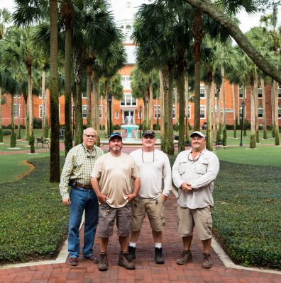 Irrigation techs with Grounds manager and supervisor