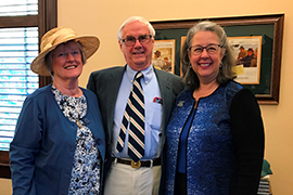 Stetsons meet with Wendy LIbby, Stetson president