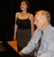 Music Professor Anthony Hose and student Erika Sassmann