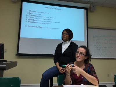 La Casa instructor Maria Servigna and Stetson student volunteer Cassandra N. Diaz-Allen