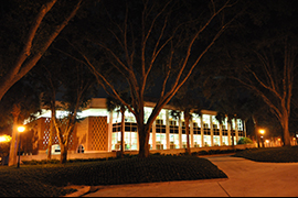 duPont-Ball LIbrary at night