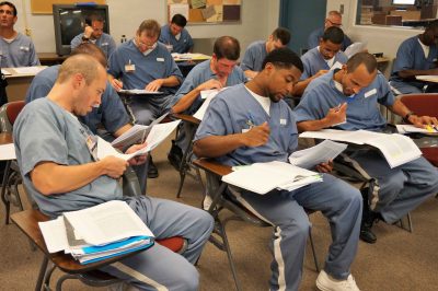 Incarcerated men in Community Educaiton Project class