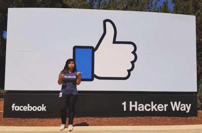 Erica Kok outside Facebook office