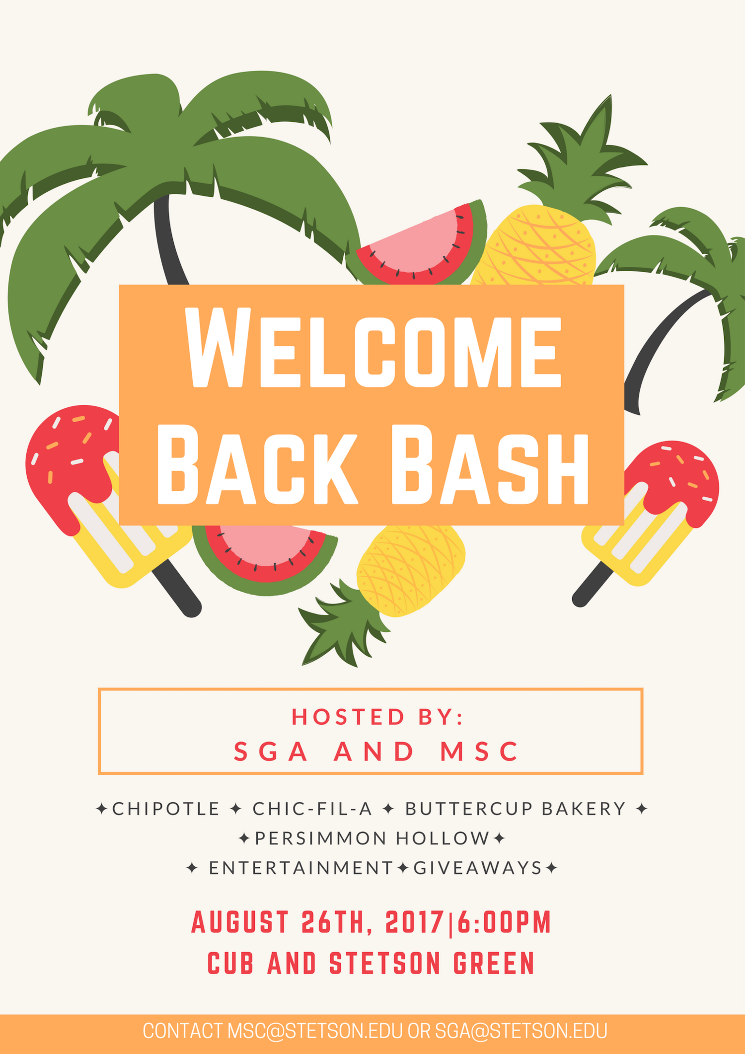 Welcome Back Bash For Students On Saturday Stetson Today