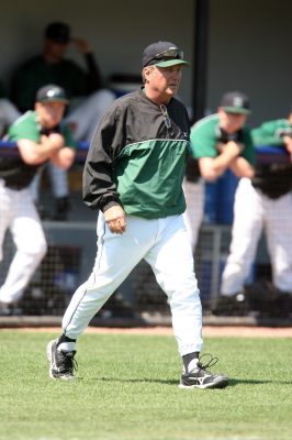 Pete Dunn scurries onto the field.