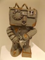 Clay figurine that looks like a robot