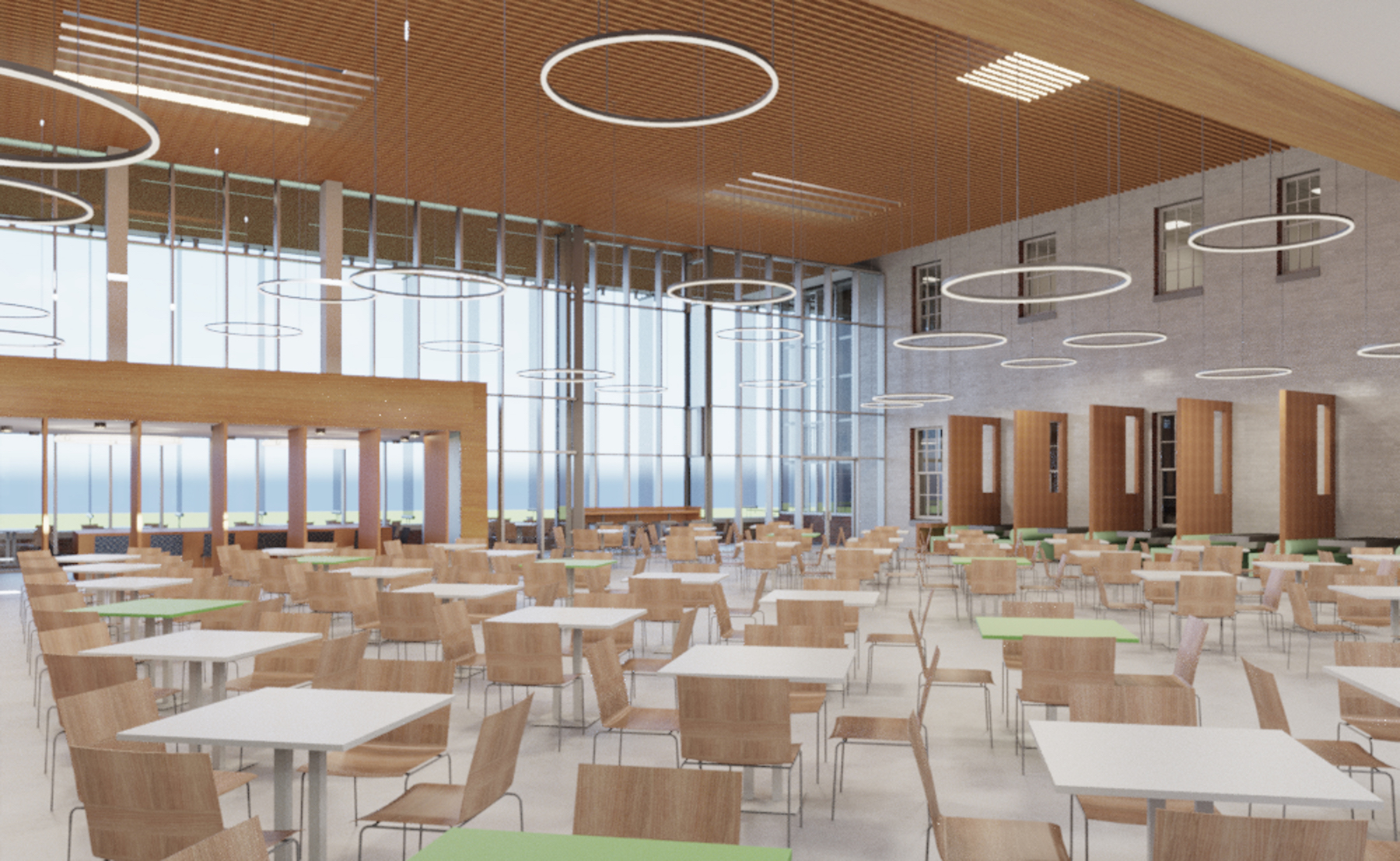 Rendering of renovated Commons Dining Hall