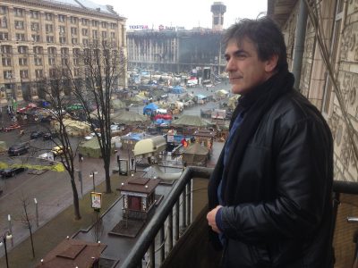 David Filipov is shown on a balcony in Russia
