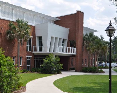 exterior shot of Sage Hall Science Center