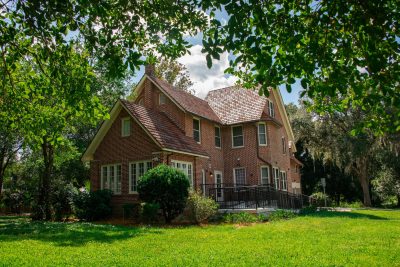 exterior of brick two story home