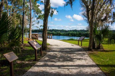 scenic trail along Lake Beresford