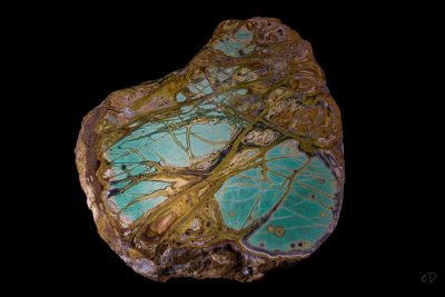 turquoise and gold rock