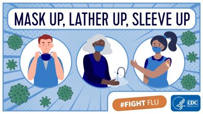 CDC graphic about the importance of getting a flu shot during the COVID-19 pandemic.