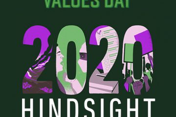 Graphic that says, Values Day, 2020 Hindsight