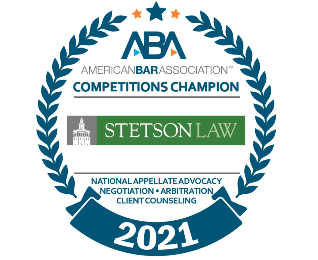 Logo for 2021 ABA Competitions Champion for College of Law