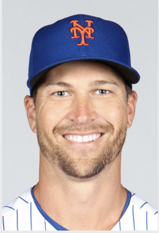 portrait of Jacob deGrom in NY Mets uniform