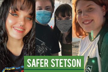 Montage of three photos with text that says Safer Stetson Award winners