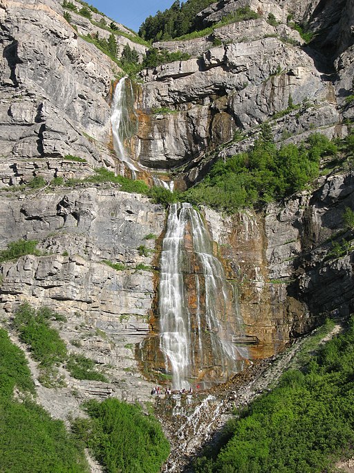 scenic cliff and waterfall in Utah